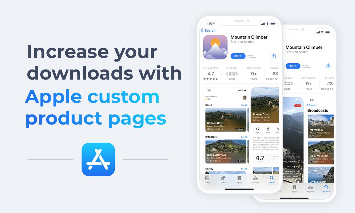 custom product pages in iOS App Store custom product pages in iOS App Store