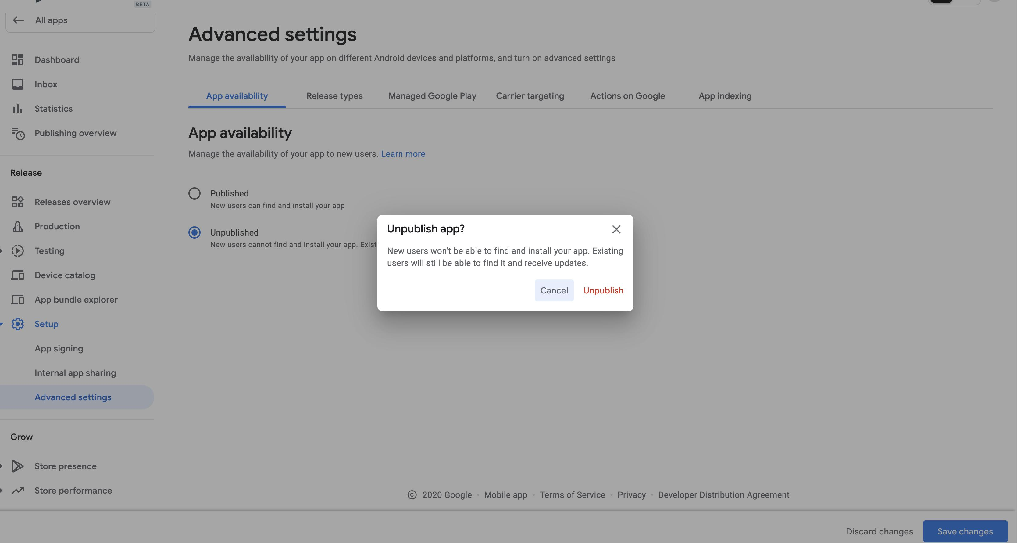 remove an app from Google Play Store: unpublish remove an app from Google Play Store: unpublish