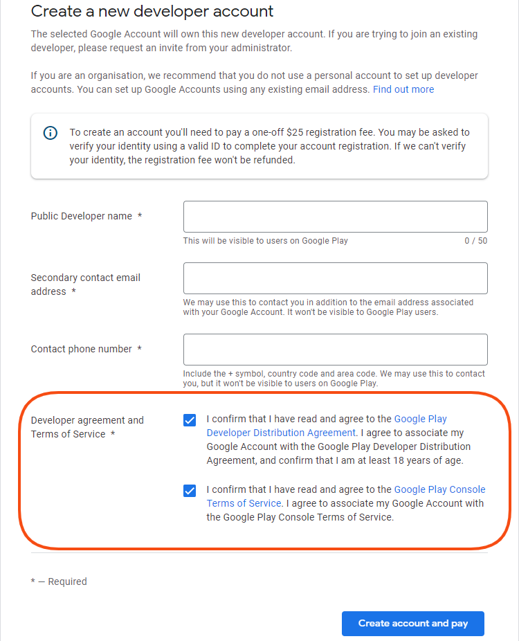 Accept Developer Agreement on Google Play Console Accept Developer Agreement on Google Play Console